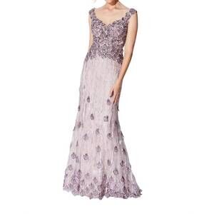 NEW IVONNE D off the shoulder lace dress in pink topaz